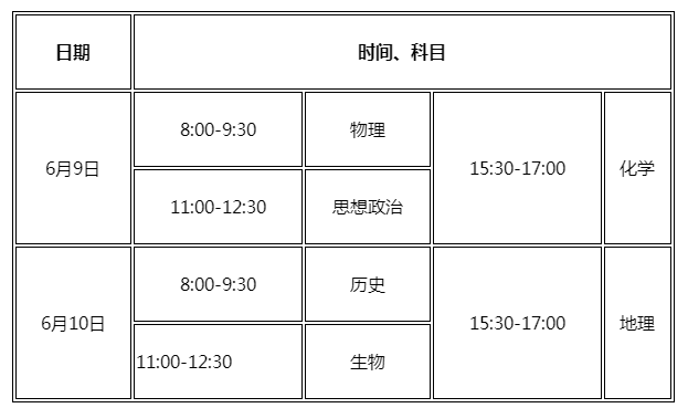 2023北京高考时间安排（统考+学考等级考+志愿填报）