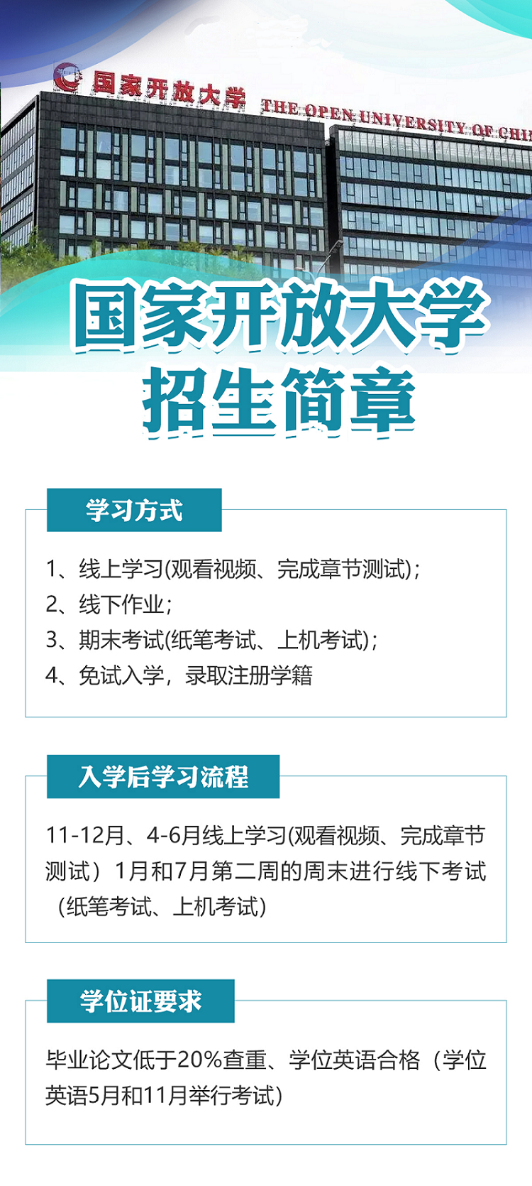 2023年最后一批国家开放大学学籍注册开始，免入学考试免入学！